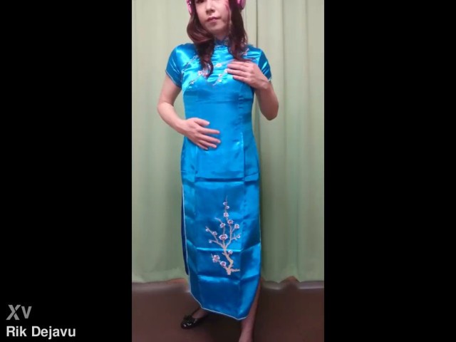 [no porn] cosplay like OW D.va with Shiny Satin Mandarin Dress (@rik dejavu)