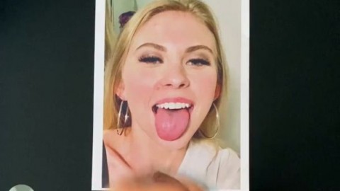 Big cum facial tribute for Ava