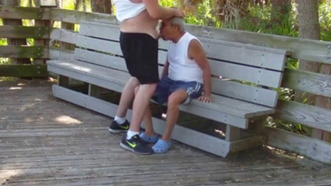 older gays have sex in public park