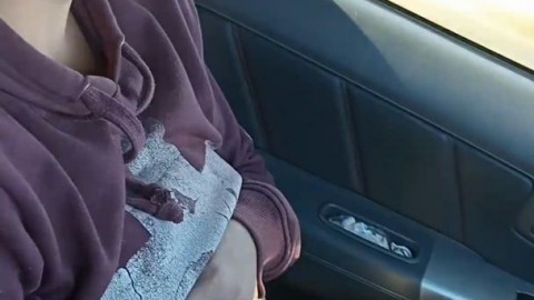 Izelle fingering in car