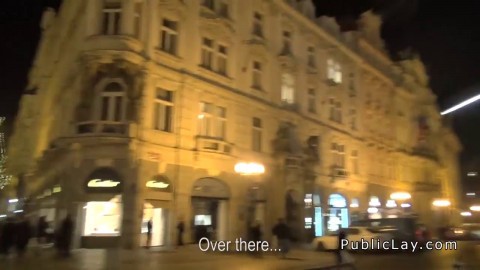 Czech amateur banged in public pov