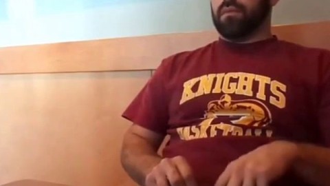 Bearded Bro Public Jerk Off in A Coffee Shop