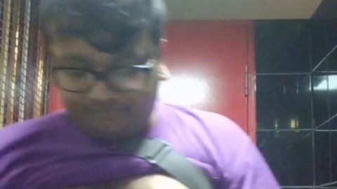 Vaibhav Pisses In A Public Toilet With His Boobs & Belly Out