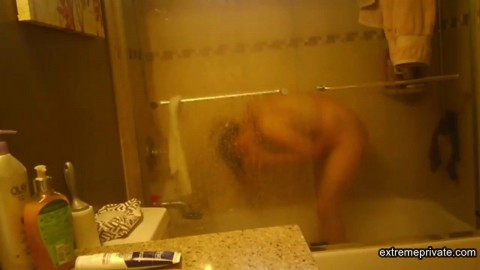 spying on my mature stepmom in the shower (asian)