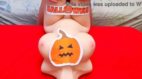 ANAL HARDCORE FUCK FOR HAPPY HALLOWEEN - AMATEUR EXTRA SMALL TEEN 18 years VERY BIG TITS HUGE ASS FUCKED HARD BIG COCK MAN. BIG 