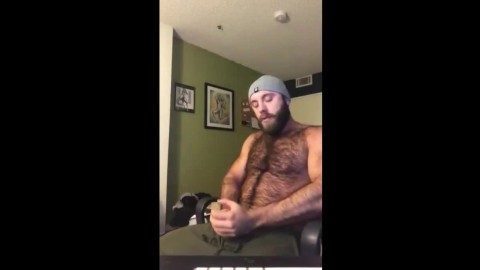 Hairy Lumberjack Shows Off his Cock ( No Cum )