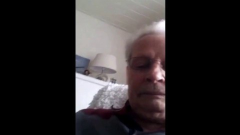 grandpa stroke on webcam