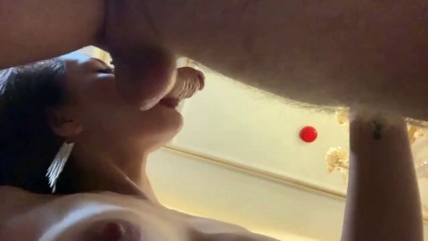 close up blowjob for stepson