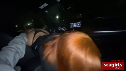 Public Car Blowjob with a Blonde and a Big Cock